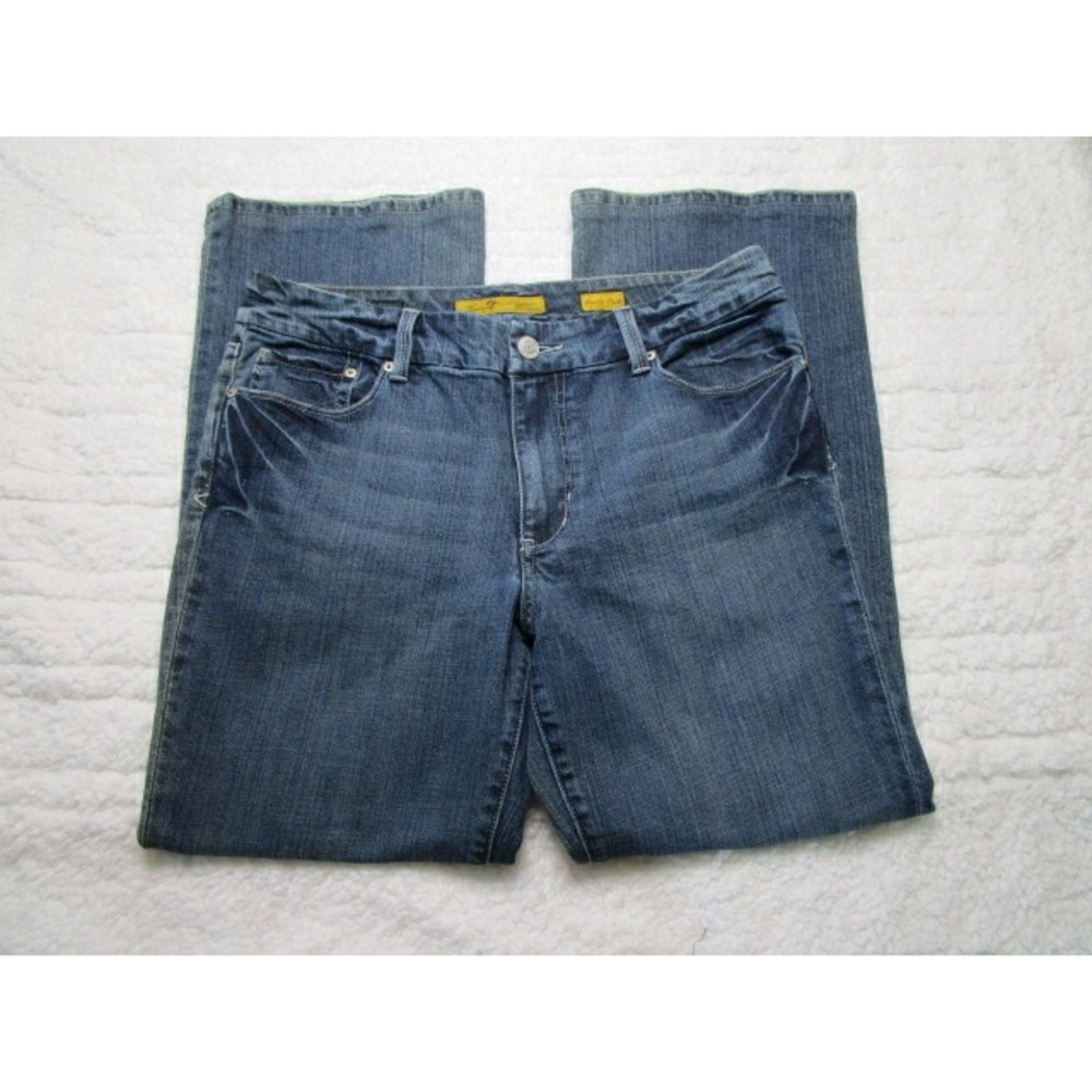 Seven7 Premium Denim Women's Jeans Boot Cut 14 Mid Rise Waist 34" Inseam 28.5"